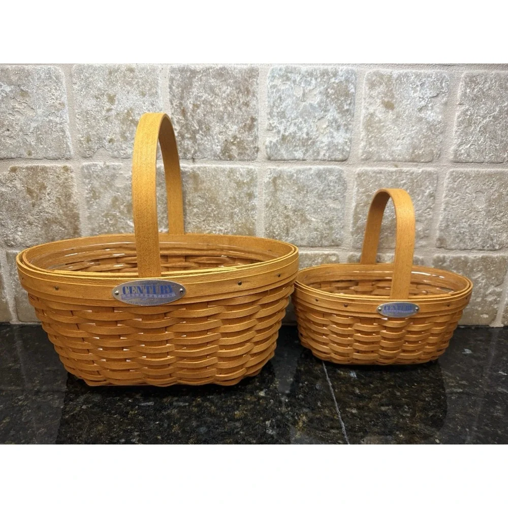 Longaberger Collector Club Rare 2000‎ Century Basket Double Set Retired NEW